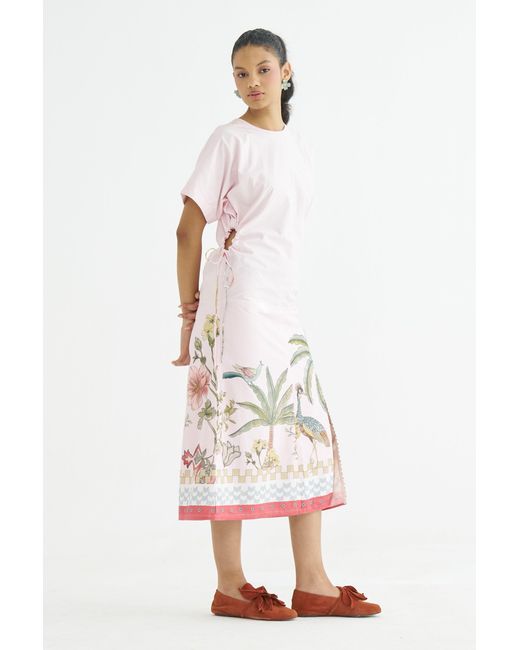 Maison Qala Pink Celandine Dress