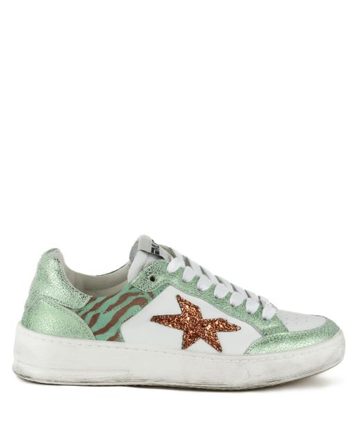 Keith Scarrott Shoes Green Favorita Mint Star Trainer