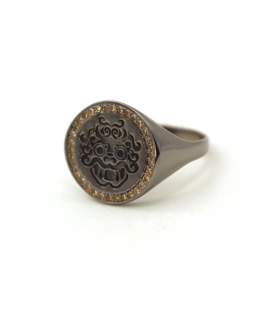 VicStoneNYC Fine Jewelry Black Demon Hunters Tiger Signet Ring for men