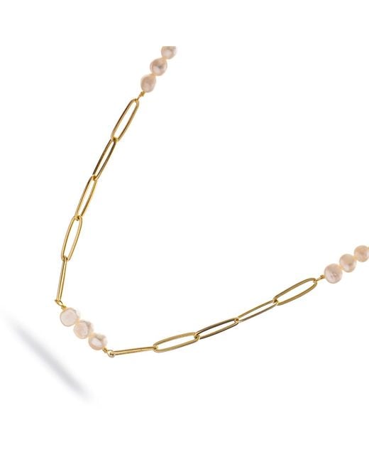 Ebru Jewelry Metallic Eternal Pearl Harmony Choker Necklace