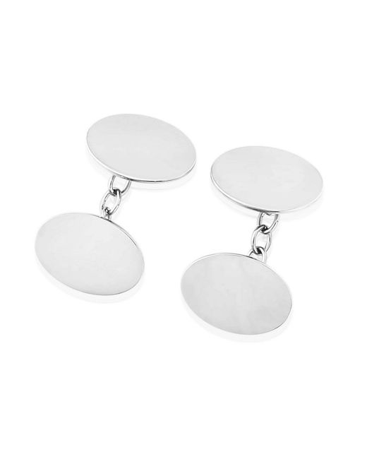 Auree Jewellery Metallic Albemarle Sterling Oval Cufflinks for men