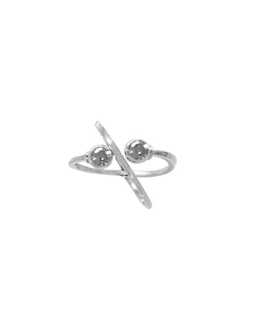 FV Jewellery Metallic Perle Double Wrap Ring