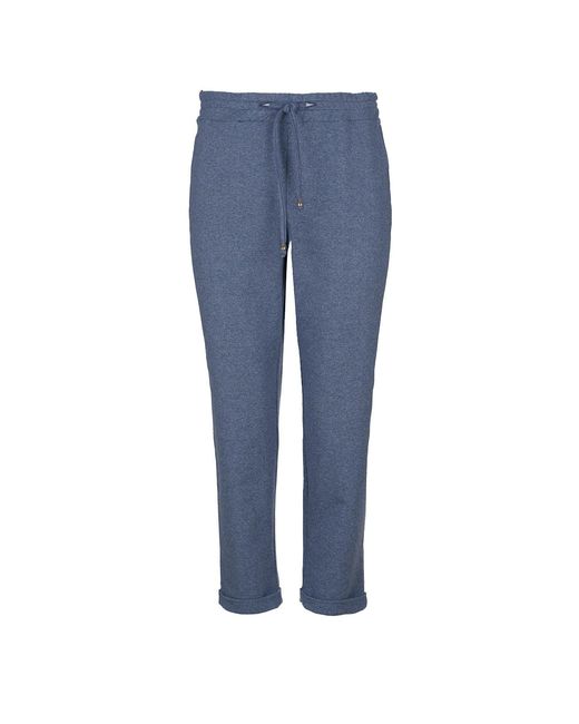 Conquista Blue Mélange Cropped Sweatpants