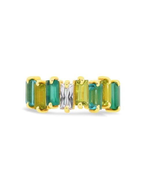 GEM BAZAAR Green Kiara Band Ring
