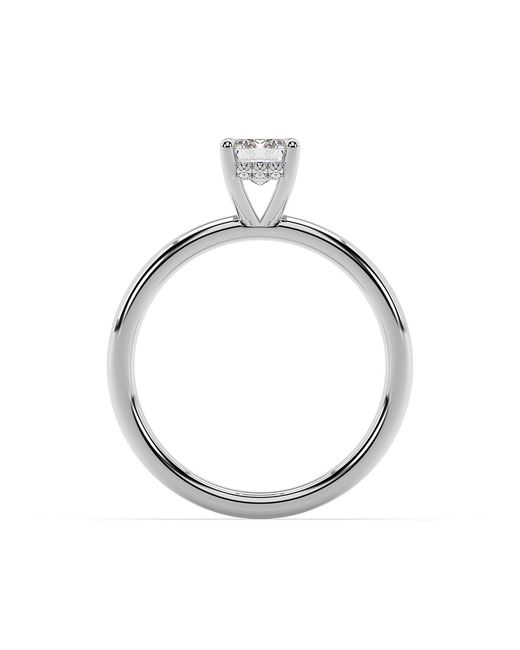 Artisan White 14K Cocktail Ring With Baguette Lab-Grown Diamond