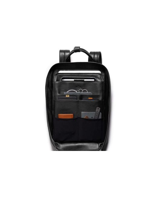 Harber London Black Leather Backpack for men