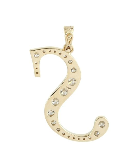 Artisan Metallic Diamond Initial “S” Pendant