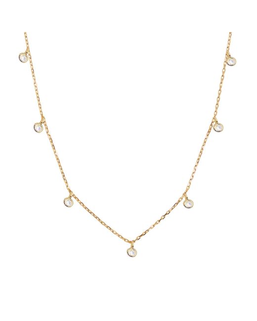 KAMARIA Metallic Dew Drops Crystal Choker Layering Necklace
