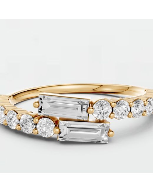 Aya Fine Jewelry White Baguette & Round Lab Grown Diamond Ring