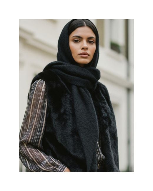 Nooki Design Black Baldwin Hooded Scarf