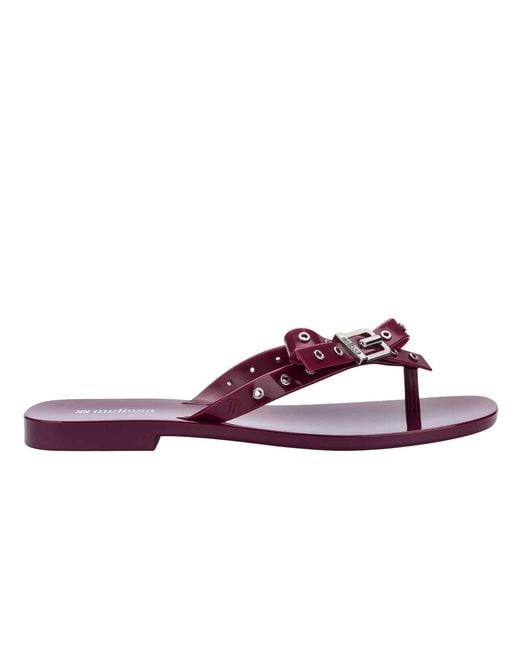 Melissa Purple Harmonic Squared Flat Thong