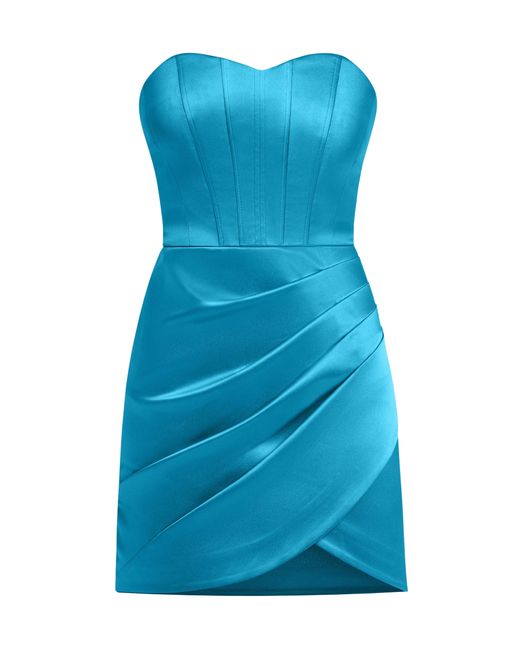 Tia Dorraine Blue A Touch Of Glamour Mini Dress