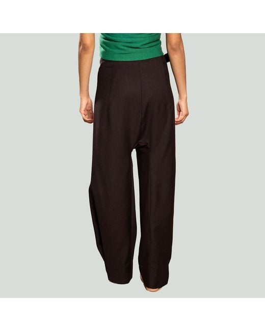 MOE Black Checkered Wool Pants for men