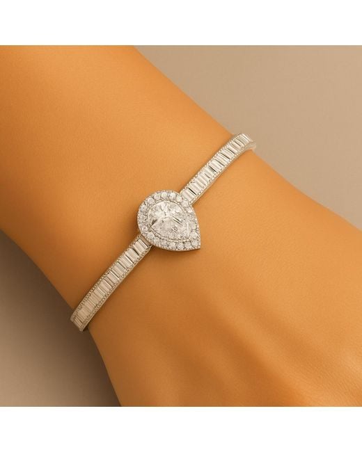 Maison De Gala White Teardrop Elegance Bracelet