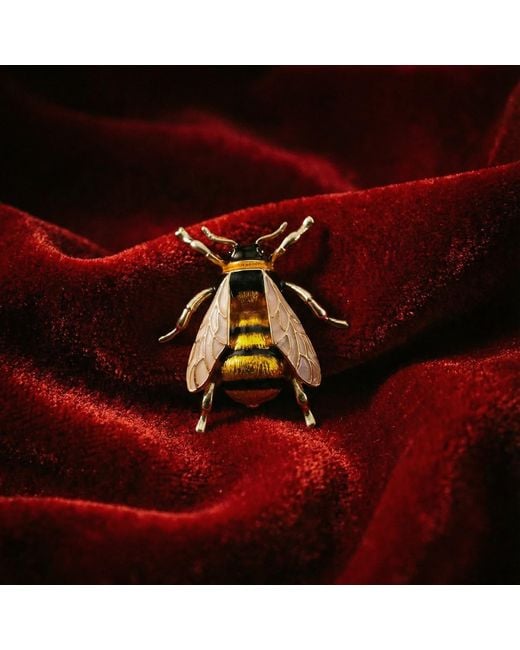 Chanel Joan Elkayam Metallic Neutrals Enamelled Bee Brooch