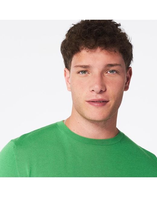 George Patrick Green Grass Cashmere Sweater for men