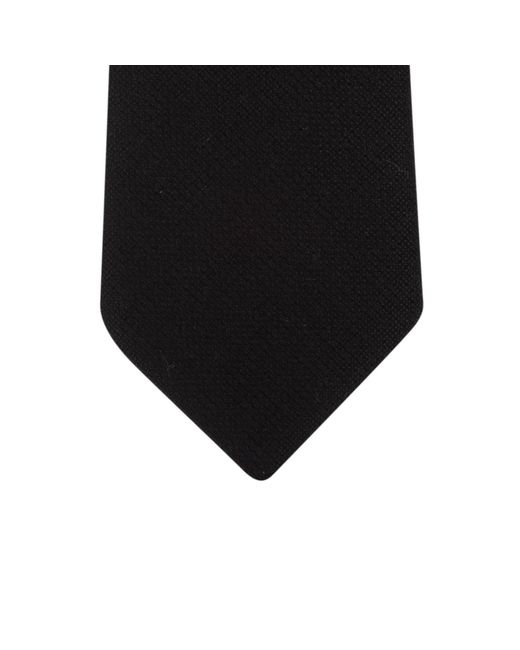 LE COLONEL Black Italian Wool Tie for men