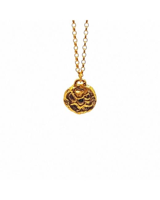 Moca Jewellery Metallic Moon Gem Necklace