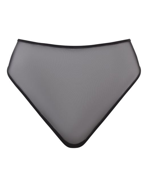 Hedonista Lingerie Gray High-Waist Thong