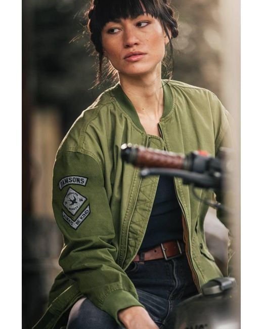 &SONS Trading Co Green Damsons Cali Bomber Jacket Army
