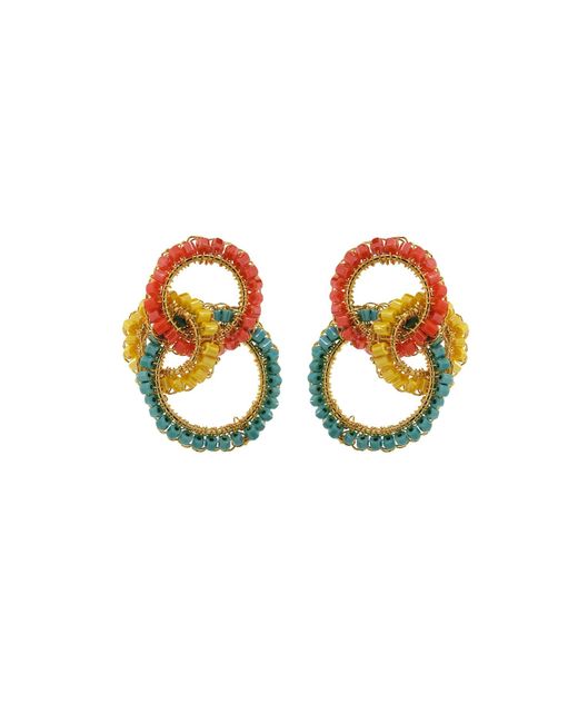 Lavish by Tricia Milaneze Metallic Summer Vibe Mix Leah Trio Handmade Crochet Earrings