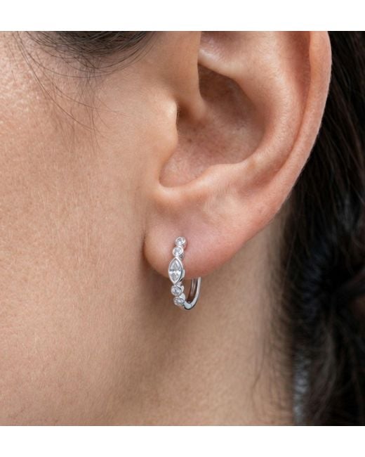 Uchi and Soto Metallic Enso Stone Huggie Hoop Earrings