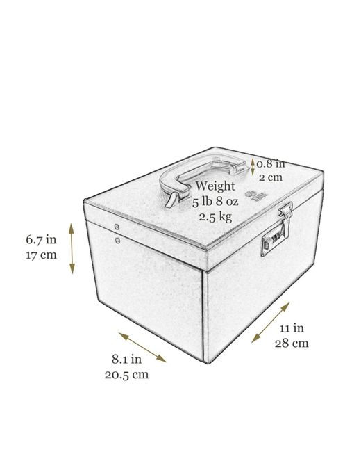 Time Resistance Brown Cognac Leather Jewelry Box For