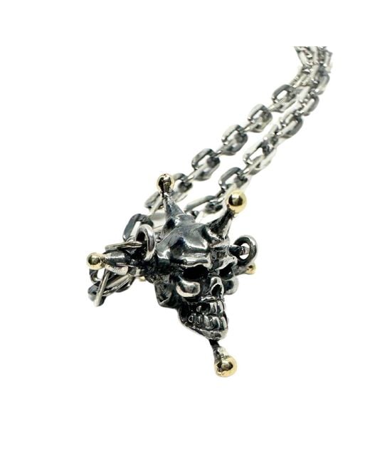 Tg-Jewellery by Tamara Gervasio Metallic Punk Skull Necklace for men