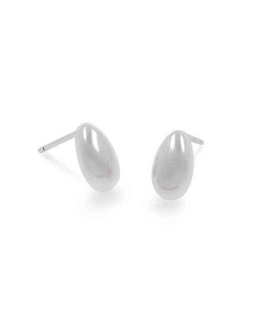 Cote Cache White Raindrop Stud Earrings