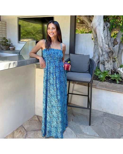 JJwinks Blue Bra-Free Smocked Modal Maxi Dress