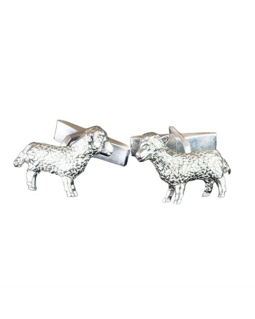 Simon Kemp Jewellers Metallic Sheep Cufflinks for men