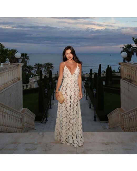 Amy Lynn Natural Neutrals Sylvia Crochet Maxi Dress