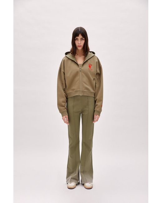 Pcfg Natural Destroyed Zip Up Hoodie