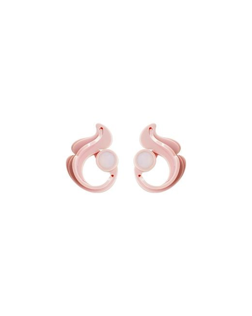 Gissa Bicalho Pink Handmade Acrylic Earring Petals And Stone Candy