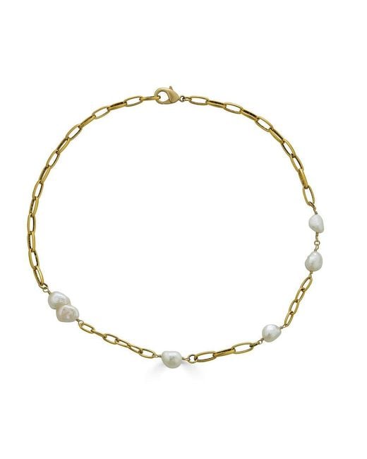 Loni Paul Jewelry Metallic Keshi Pearl Necklace