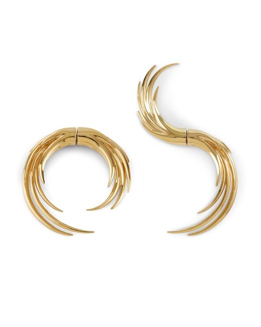 Kasun Metallic Flames Of Pyre Hoop Earrings