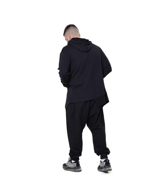 Metamorph Blue Asymmetric Zip Hoodie for men