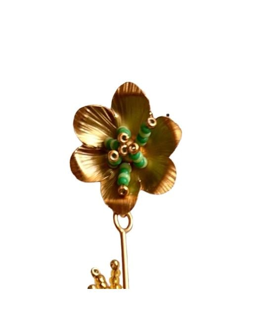 Iliana Arrazola Green Hummingbird Earrings