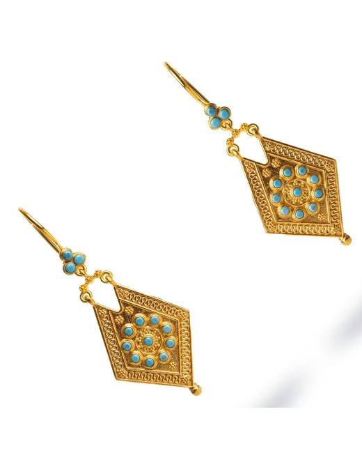 Ebru Jewelry Metallic Vintage Style & Design Dangle Earrings