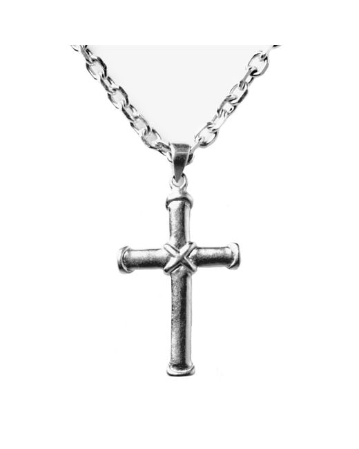 Other Uk Metallic Knotted Cross Necklace