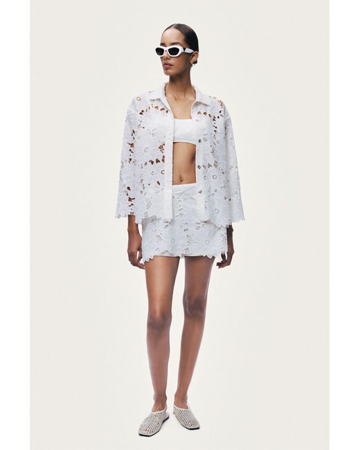 Nocturne Gray Neutrals Floral Broderie Jacket