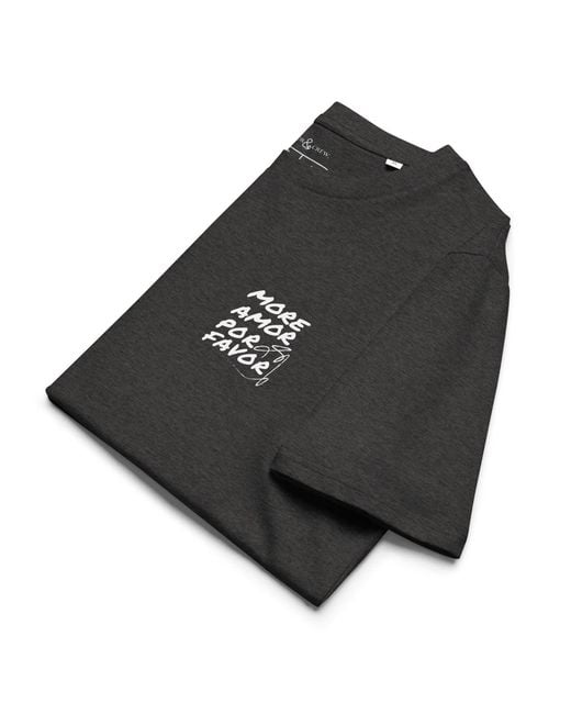 Anchor and Crew Black Heather Nine More Amor Por Favor Editions Organic Cotton T-Shirt for men