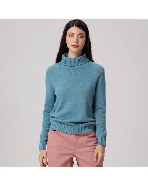 Smart and Joy Blue Turtle Neck Jumper