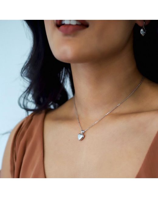 Luna Charles White Vida Bubble Heart Necklace