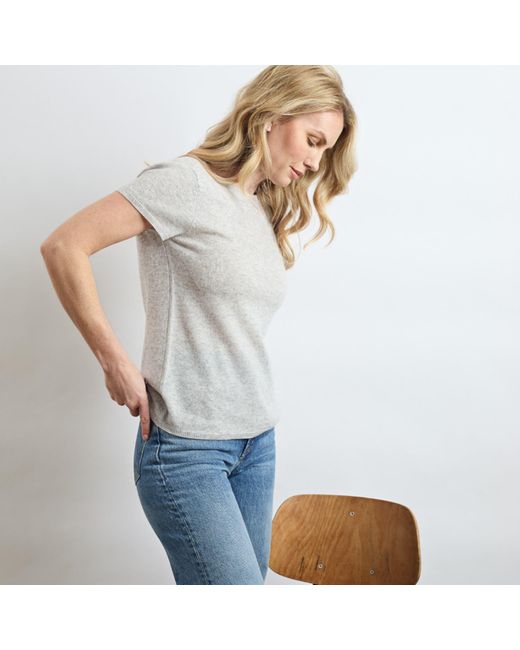 Cove Gray Lillie Cashmere Tee