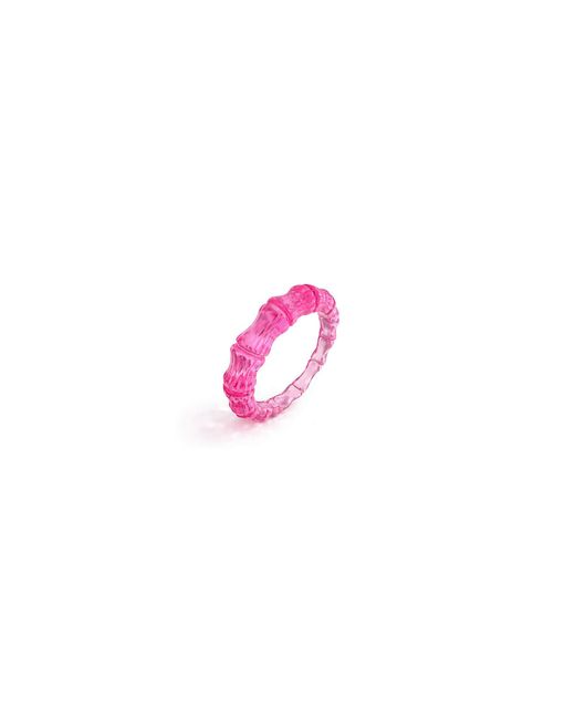 Gold & Honey Pink Bamboo Ring