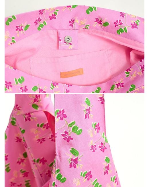 Lost Pattern Pink Beach Blossom Hobo Crossbody Bag