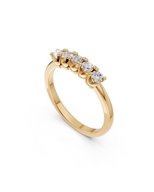 Aya Fine Jewelry Metallic Everyday Round Lab Diamond Wedding Ring