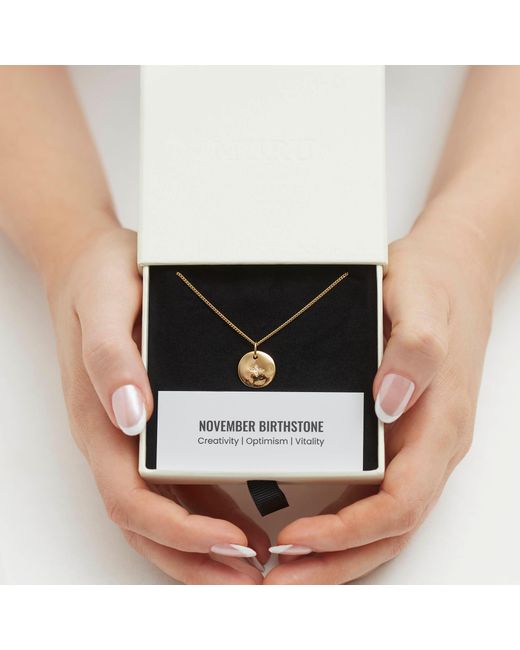 Muru Metallic November Birthstone Necklace