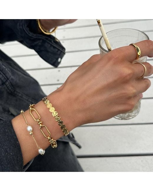 Evie Jewelry Metallic Press Play Cuff Bracelet